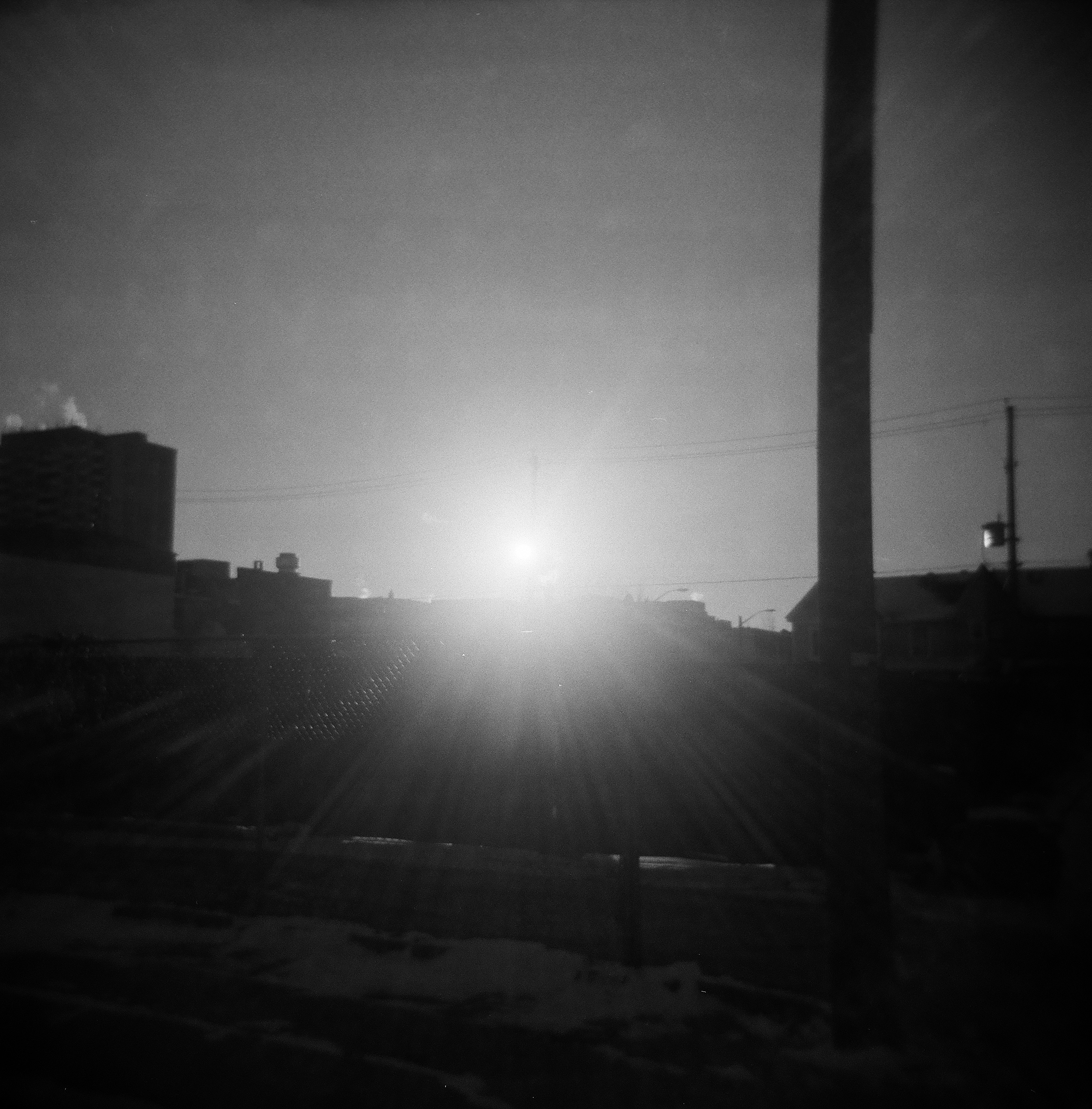 sunset kentmere 400 holga