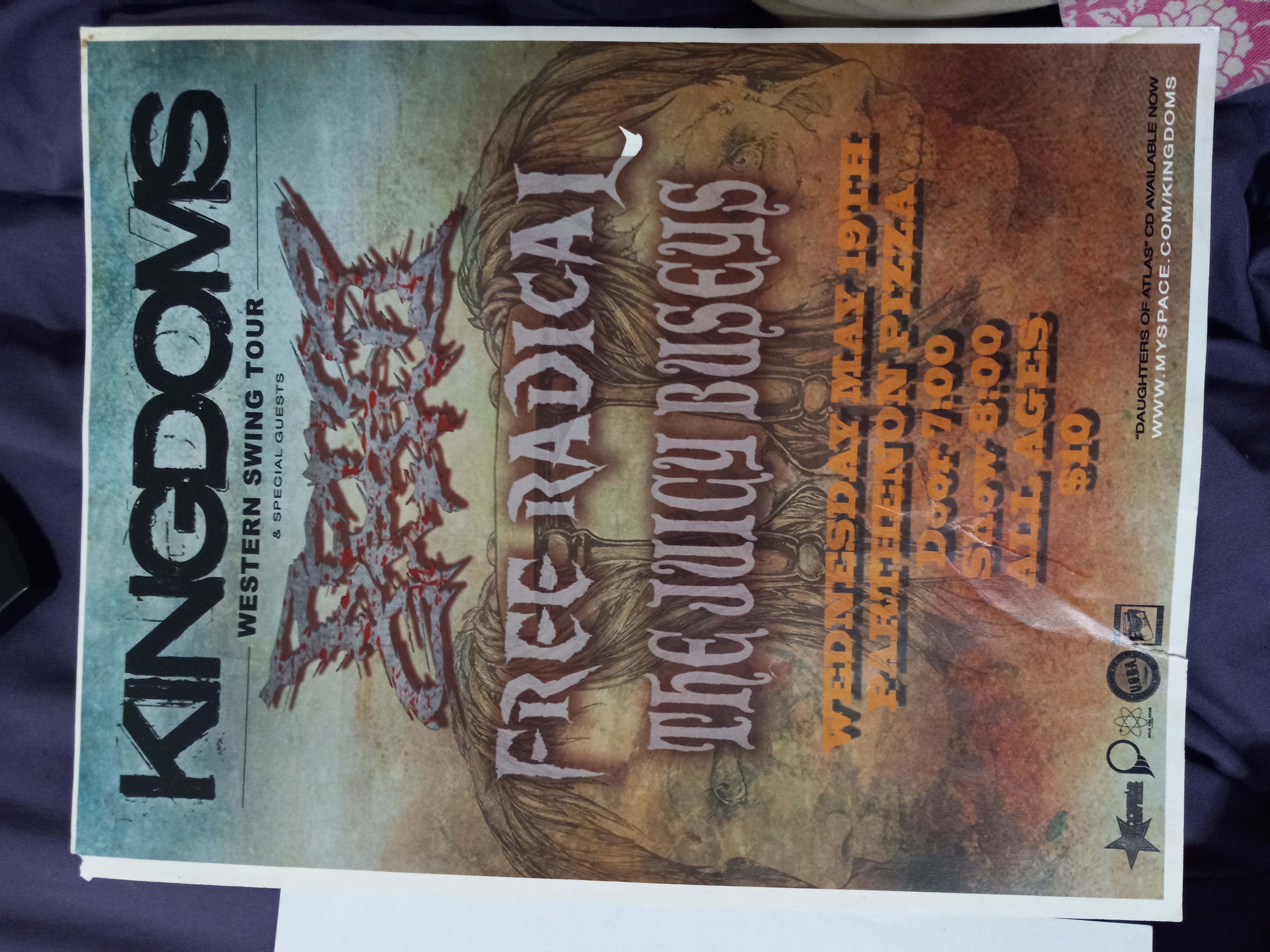poster for a show my old band the juicy buseys played