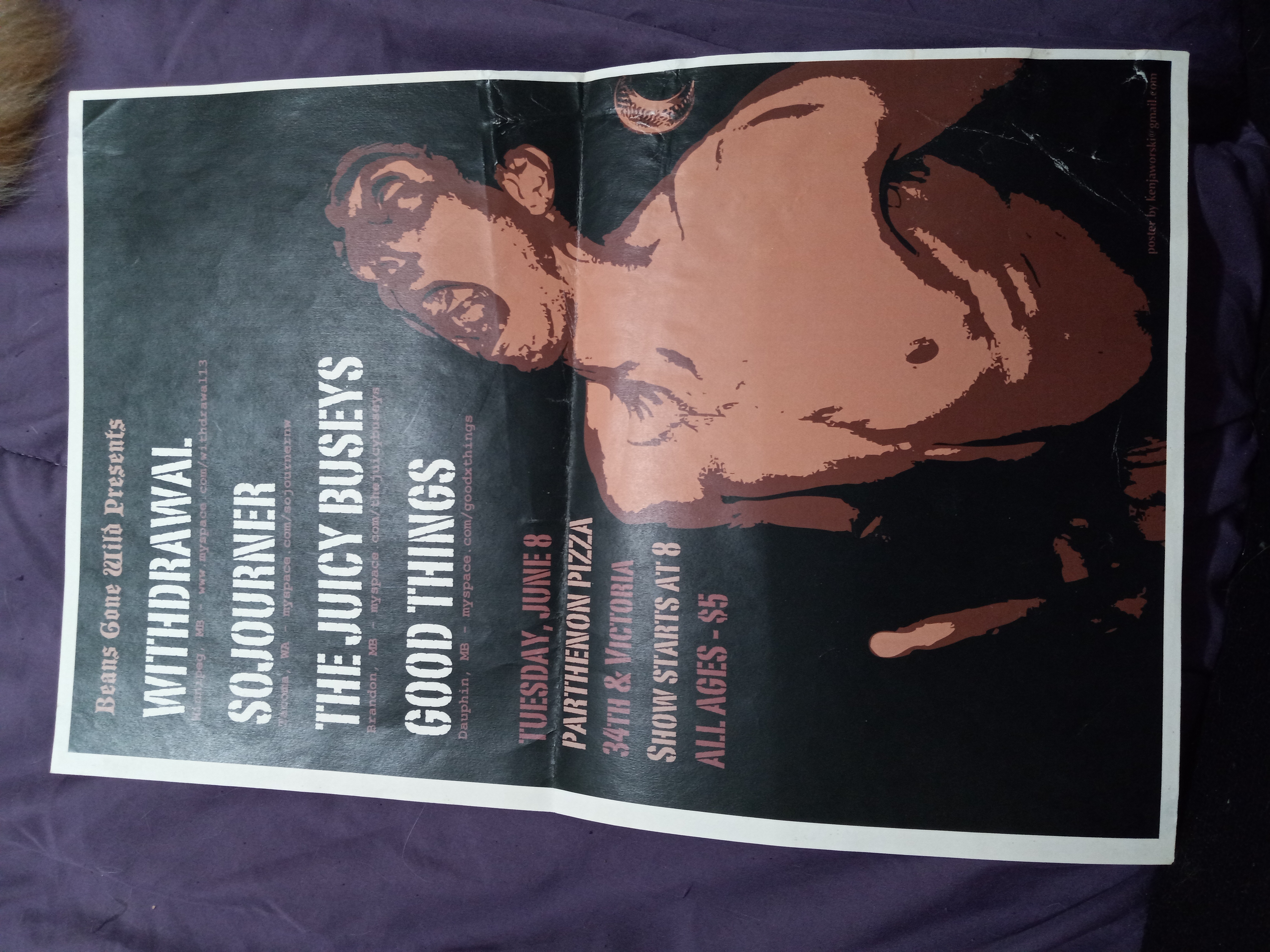 poster for a show my old band the juicy buseys played