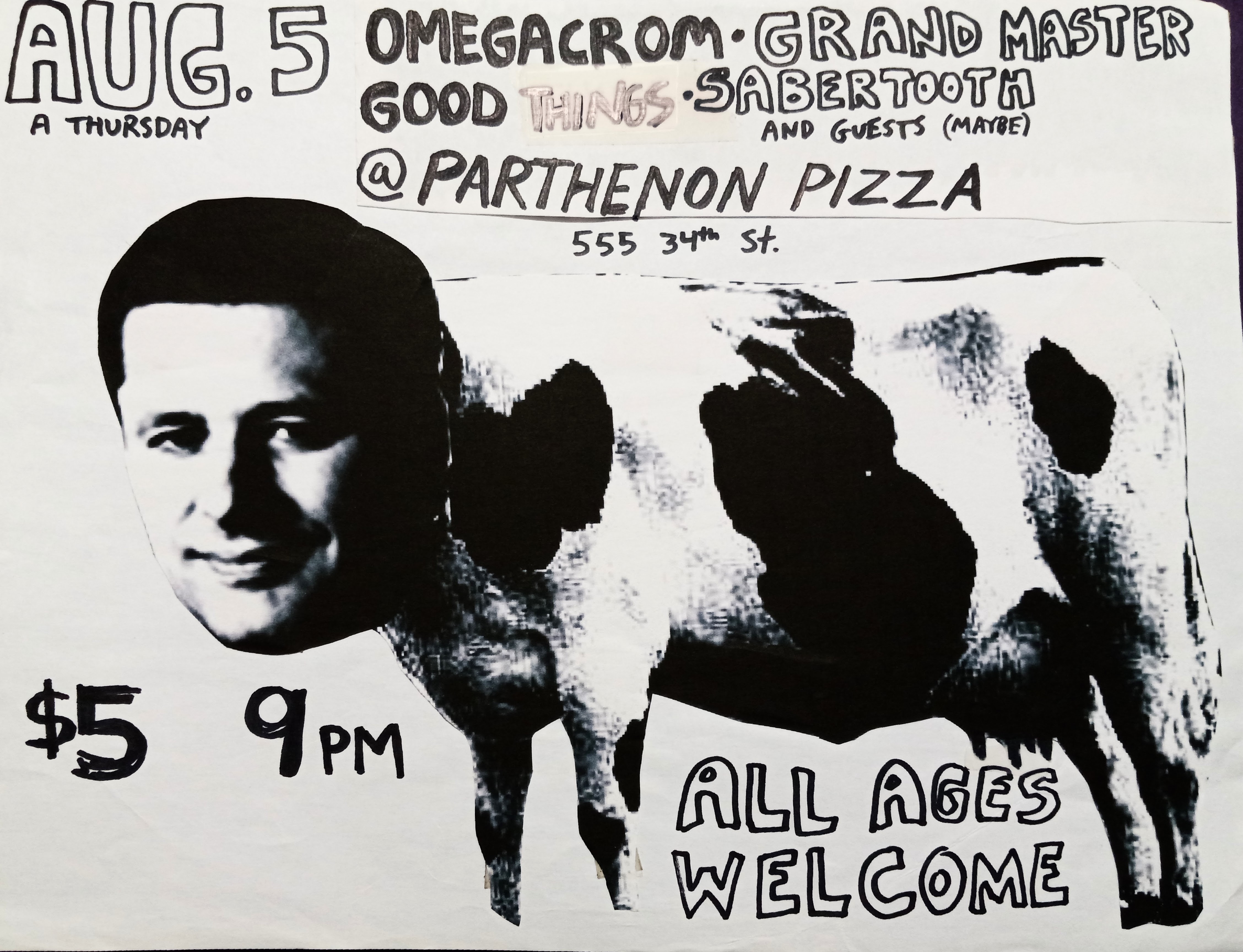 poster i drew for a show i booked at parthenon pizza